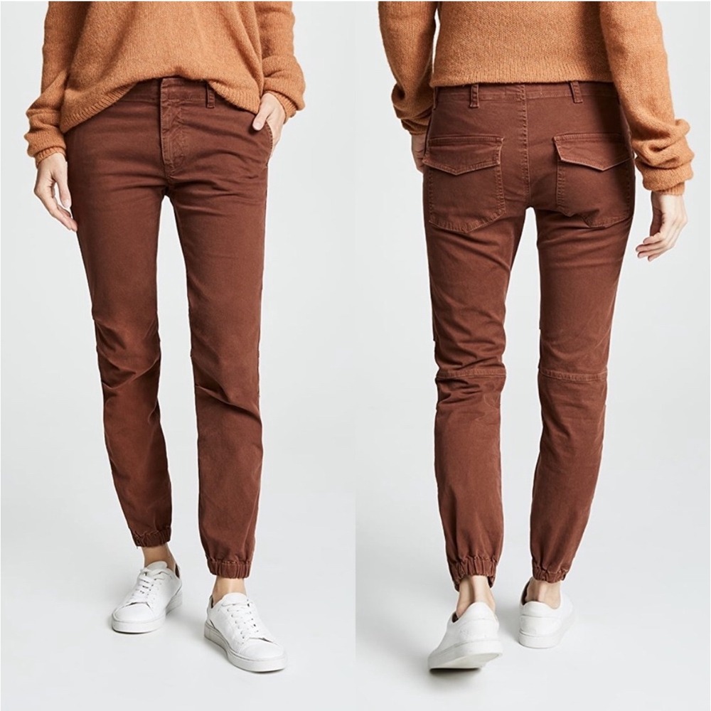 Women's Rust Brown Drawstring Ankle Pants